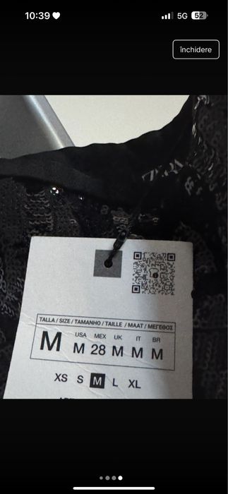 Pantaloni scurti paiete Zara