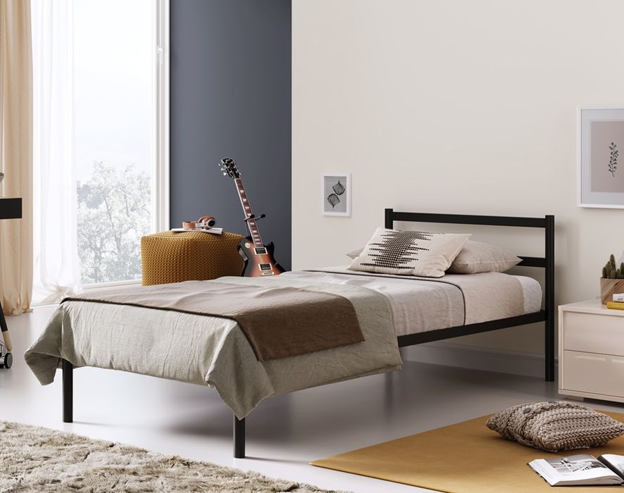 Bir kishili yangi loft krovat matrasi bilan 90x200 va 80х190