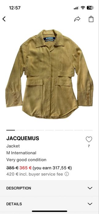 Jacquemus оригинално пролетно-есенно палто М