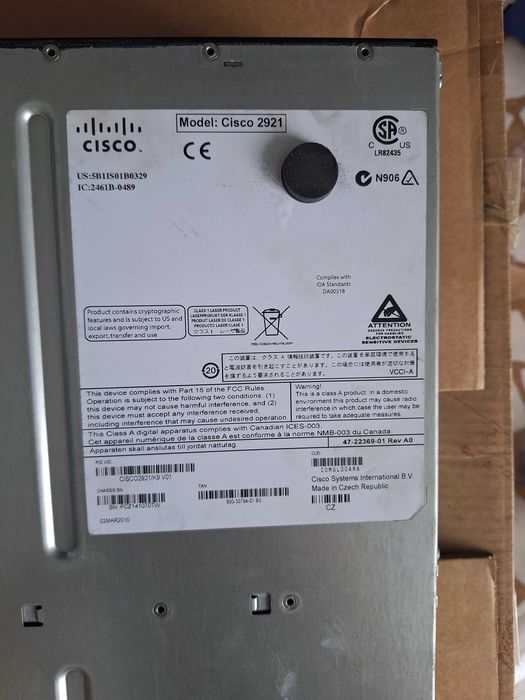 Cisco 2921 CISCO2921/K9 Integrated Services Router – Refurbished – Original Box