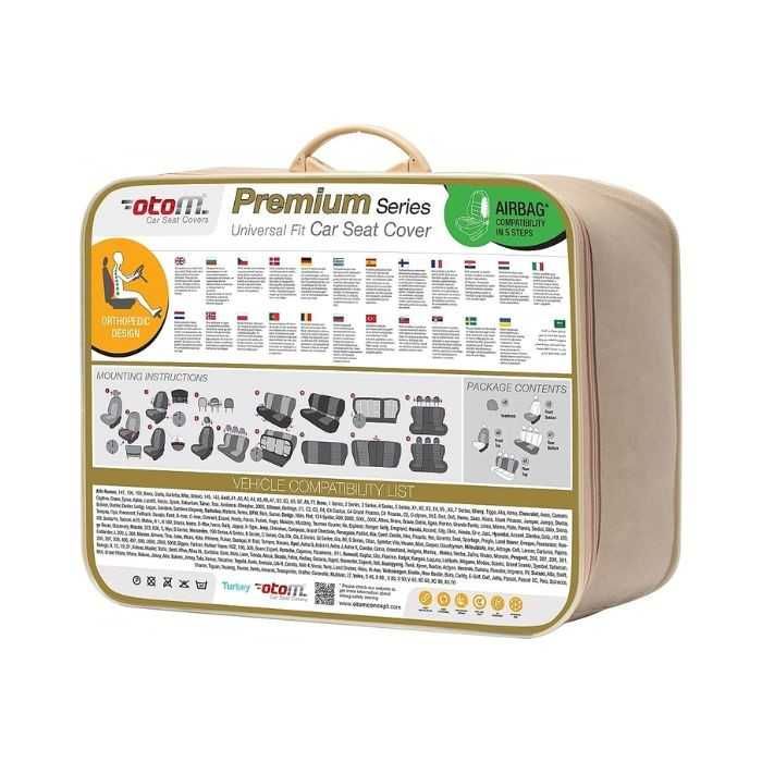 Тапицерия за седалки Automat - 11части, PRM118, Черно с бяло