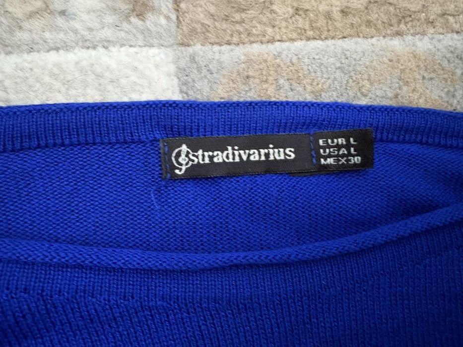 Pulover bleumarin elegant oversized