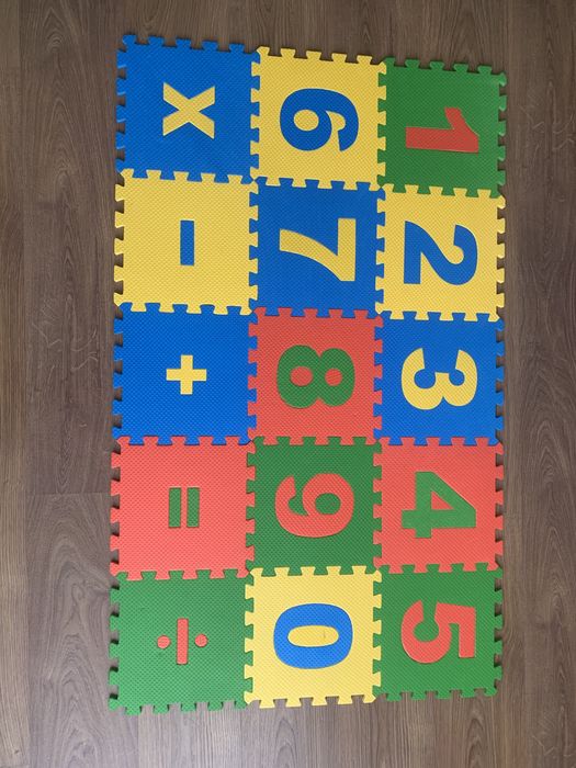 Мягкий коврик - пазл цифры