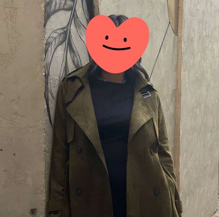 Тренч цвета хаки