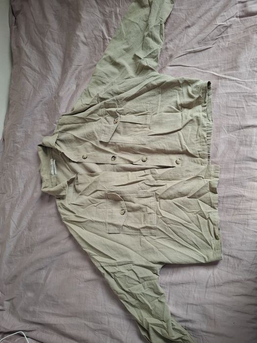 Рубашка лён Pull and Bear