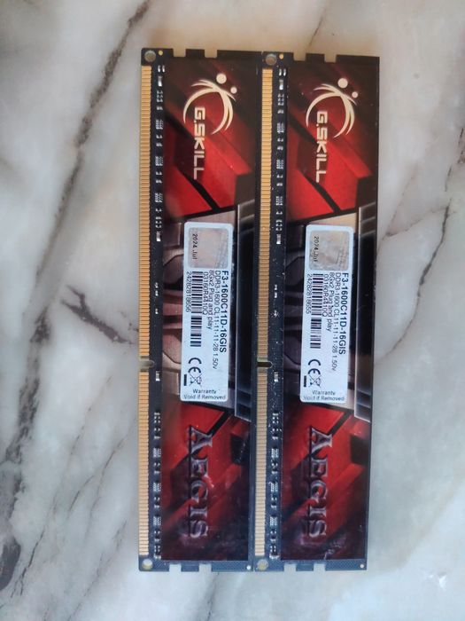 Памет 16GB (2x8GB)  G.SKILL AEGIS DDR3 Gaming 1600 MHz DDR3