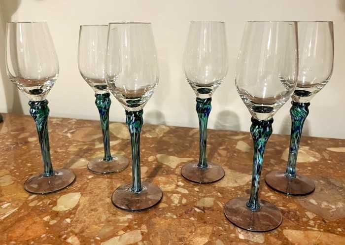 Superb set 6 pahare festive pt aperitiv-Murano-Italia