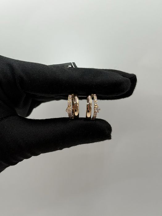 Золотые серьги 585 | Красное золото | 4,04 гр