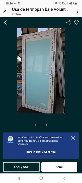 Usa termopan albă plina