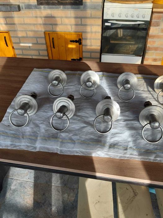 Manere din inox pentru cavou - 8 bucati