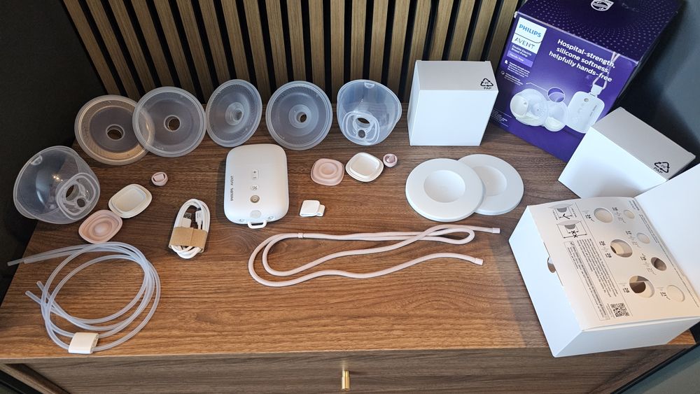 Vând pompă de sân electrică duală Philips Avent Hands-Free – ca nouă