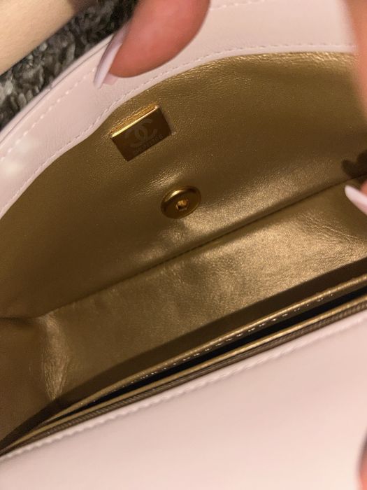 Chanel Pearl Crush single flap white bag pe stoc