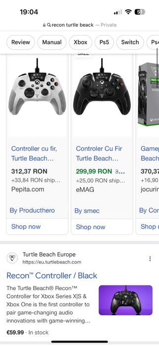 Controller pe fir Xbox Series S/X One PowerA / TurtleBeach defecte