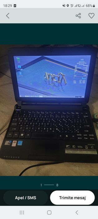 Laptop eMachines, Linux, 160GB, doar in Cluj, 100 lei fix