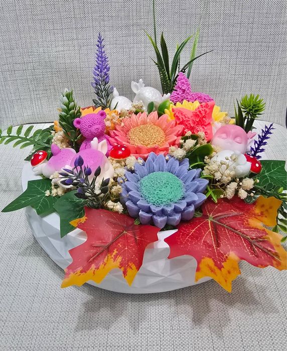 Цветя и аранжировки от ароматен сапун