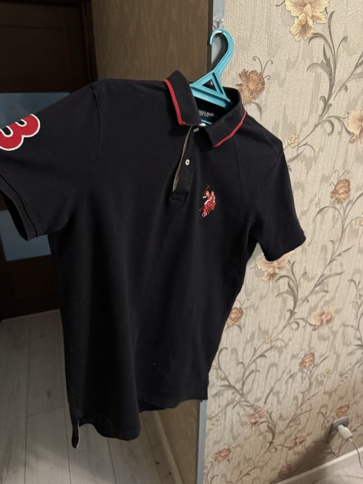 U.S. Polo Assn. чёрное поло | Slim Fit