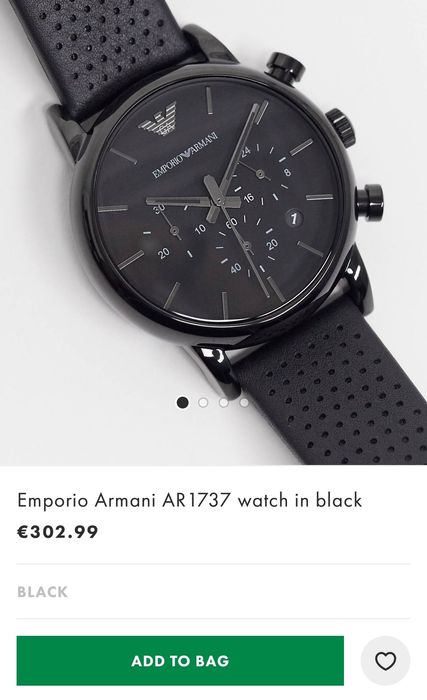 Мъжки часовник Emporio Armani.Каишка естествена кожа.Хронографен.Арман