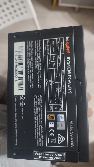 Блок питания Be quiet 400w