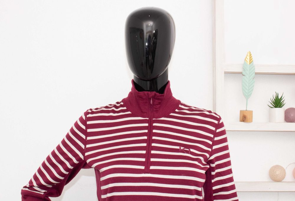 Kari Traa дамска мерино блуза с цип термо бельо от мериносна вълна L