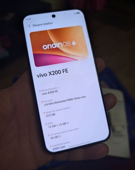 Vând sau Schimb Vivo X200 FE 5G. Global