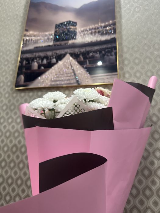 Букет хризонтема с розой