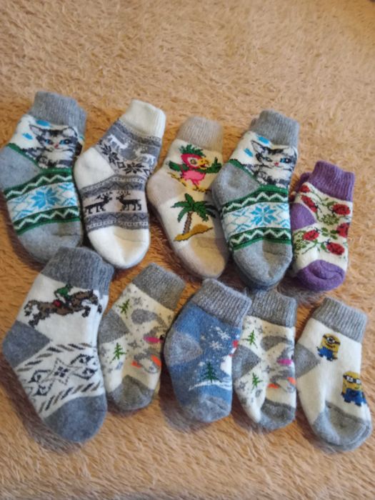 Зимние шерстяные носки