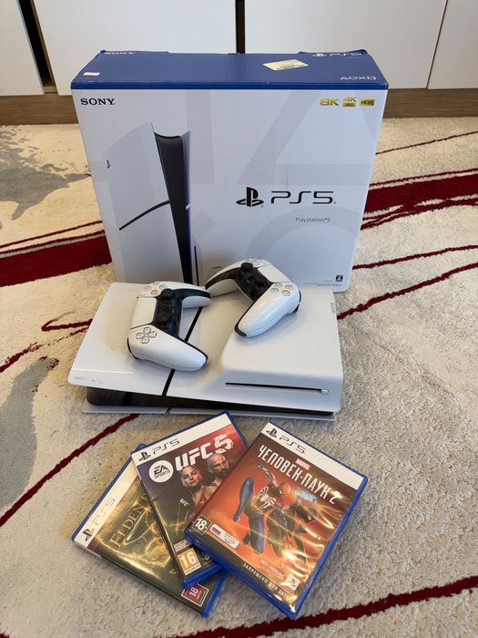 playstation 5 slim 1tb много игр