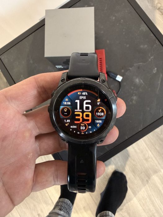 Garmin Epix Gen 2 Sapphire - Black Titanium Full Box