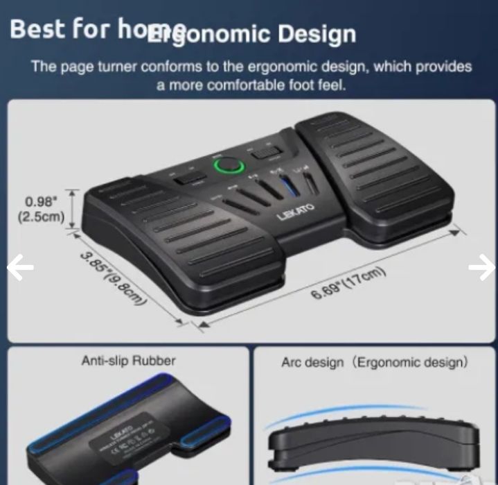 LEKATO Bluetooth педал за завъртане на страници