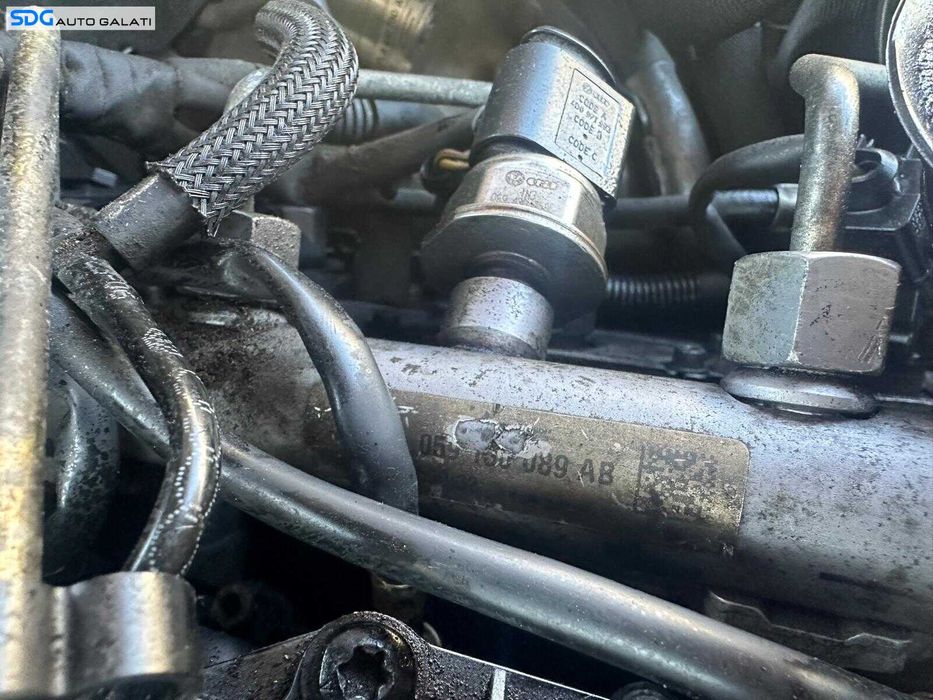Rampa Presiune Injectoare Stanga cu Senzor Regulator Audi Q7 3.0 TDI V6 BUG BUN 2007 - 2010 Cod 059130089AB 059130758E [K1733]