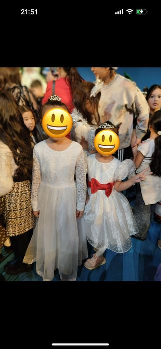 Новогоднее белок платье