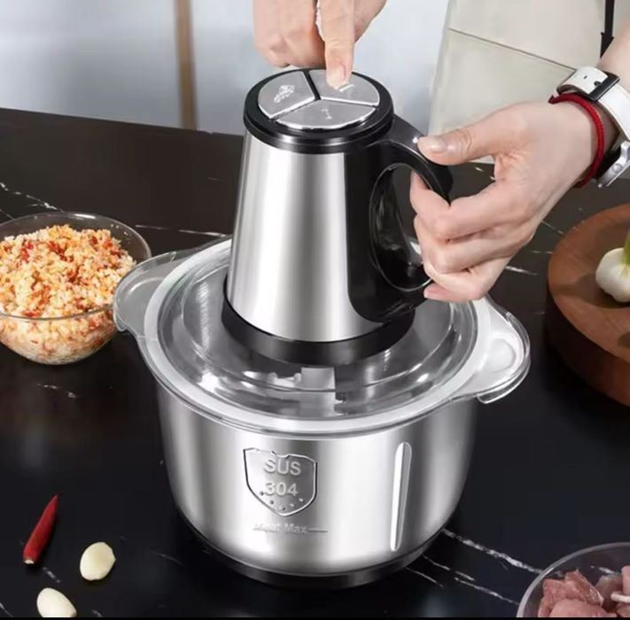 Професионален кухненски чопър робот 5 литра 2000W месомелачка миксер