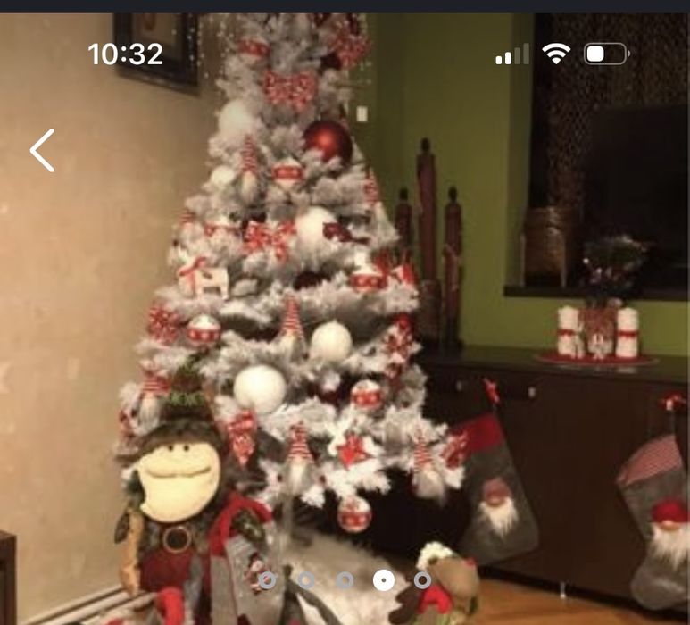 Brad artificial alb inaltime 1.80