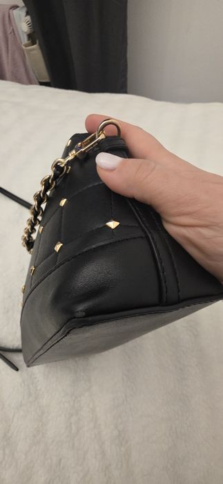 Michael Kors Jet Set Travel studded quilted crossbody bag – black, sma