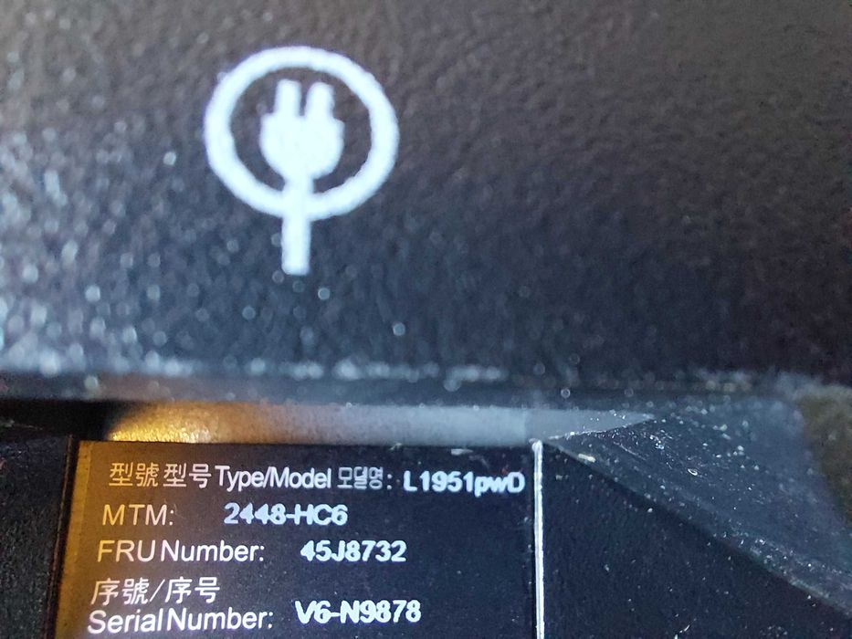 Monitor DVR Lenovo ThinkVision L1951pwD 19"