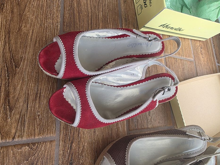 Sandale platforma piele intoarsa 38 Marelbo