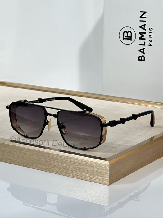 Ochelari de Soare Balmain BRIGADE - V BPS-142D-56 Noi Full Box Verificare Colet Gold Black Nergu
