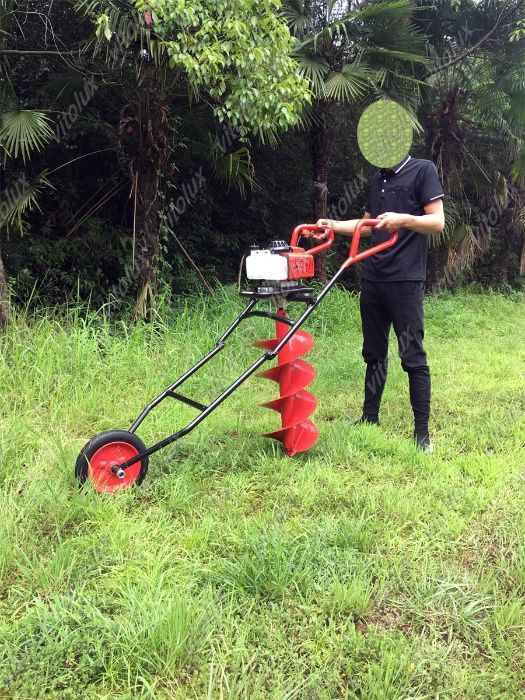 Бензинов Моторен свредел VITOLUX 71сс в комплект с количка