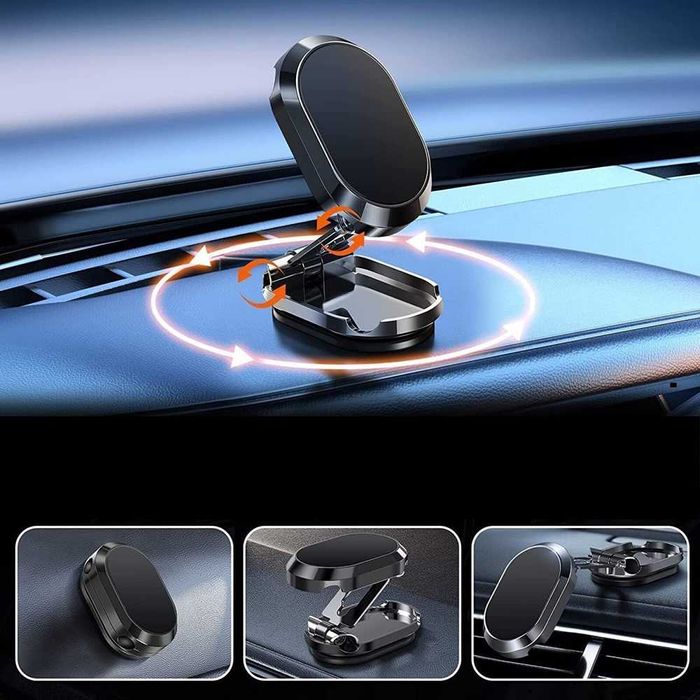Сгъваема магнитна стойка за телефон със силен магнит - 360 градуса.
