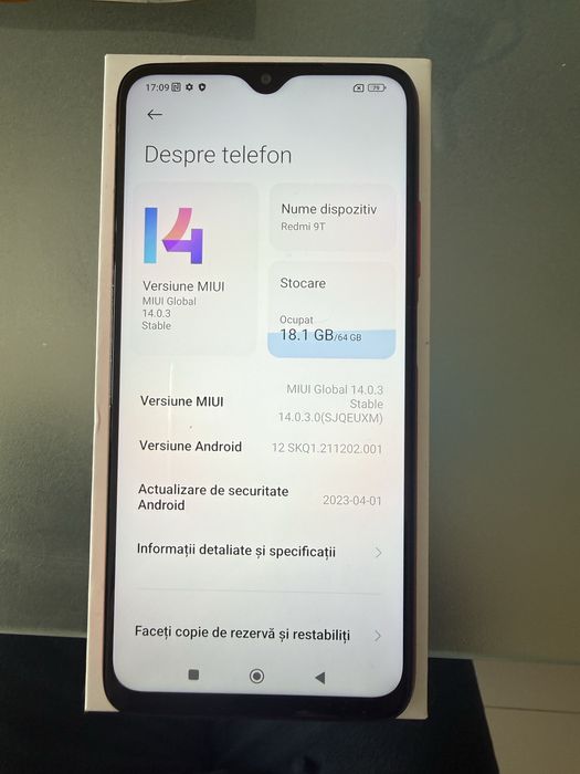 Vand Xiomi 9 T cutie folosit 2 ore si Xiomi 9 Pro ecran mare baterie m