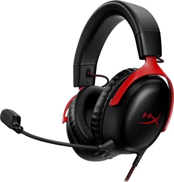 ПРОМО! HyperX Cloud III Red Геймърски слушалки с микрофон / Гаранция