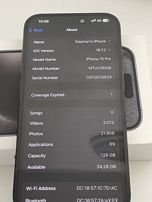 iPhone 15 Pro.