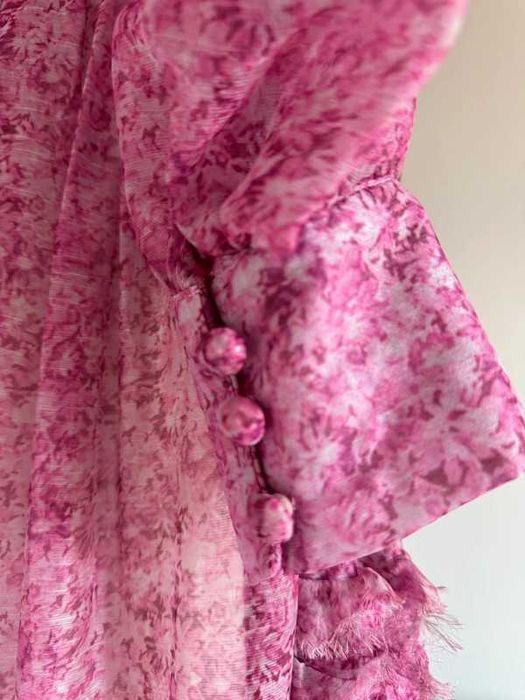 Vand rochie roz cu print floral, marime S