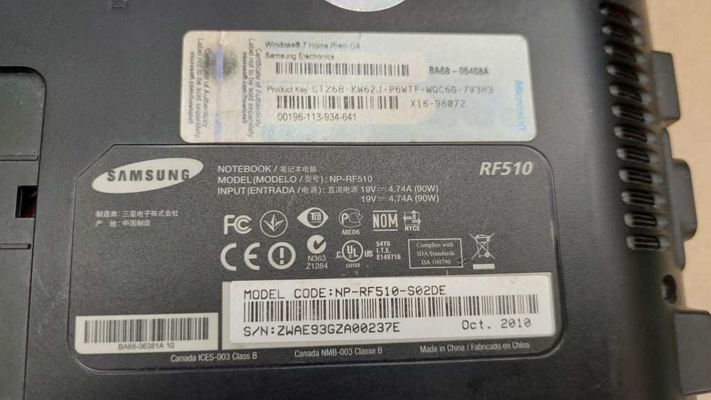 Placa de baza laptop Samsung RF510