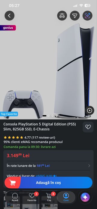 PS5 Slim ca nou + garanție + factură + FULL BOX