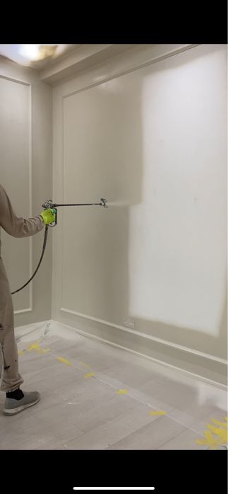 Профессиональная покраска стен и потолков безвоздушная