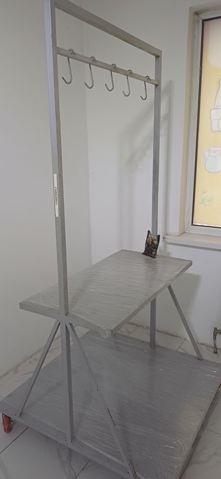 Стеллаж мясной нержавеющими крючками