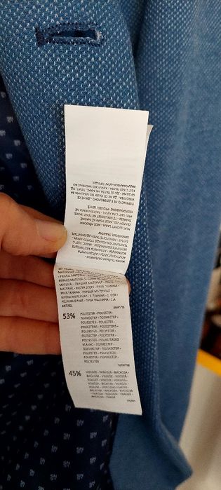 Sacou bleu Smart-Casual cu buzunare aplicate, de la Sinsay, marimea L