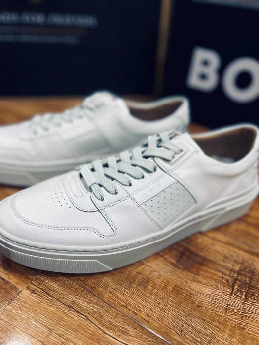 BOSS мужские кожаные кроссовки Италия РАЗМЕР 44