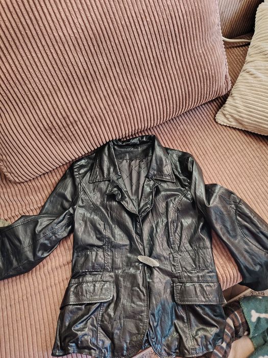 Кожено яке, естествена, мачкана  кожа